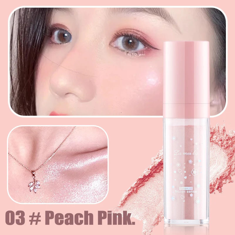 Face Body White Loose Highlight 3 Colors Highlighter Powder Shimmer Contour Blush Powder Makeup Bronzer Glitter Fairy Powder 240620