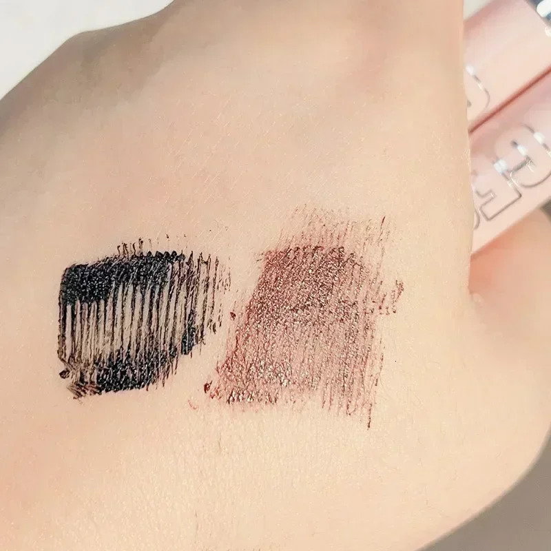 Silk Fiber Matte Mascara Makeup Ultra-Fine Brush Lengthens Eyelashes Waterproof Fast Dry Brown Black Curling Mascara Comestic 240620