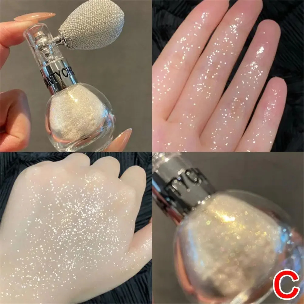 Highlighter Spray Body Diamond High Gloss Shiny Glitter Spray Fairy Powder Make Makeup Fine Shimmer Cosmetics 240620