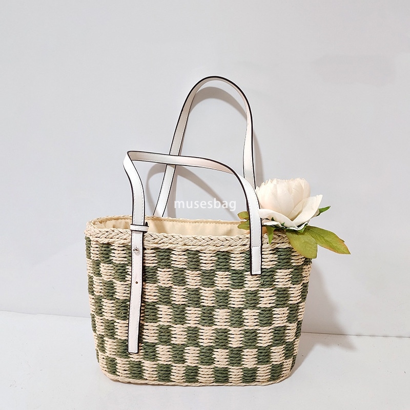 High quality women's fashionable retro versatile large capacity straw woven bags handmade woven vegetable baskets for travel hand-held underarm s