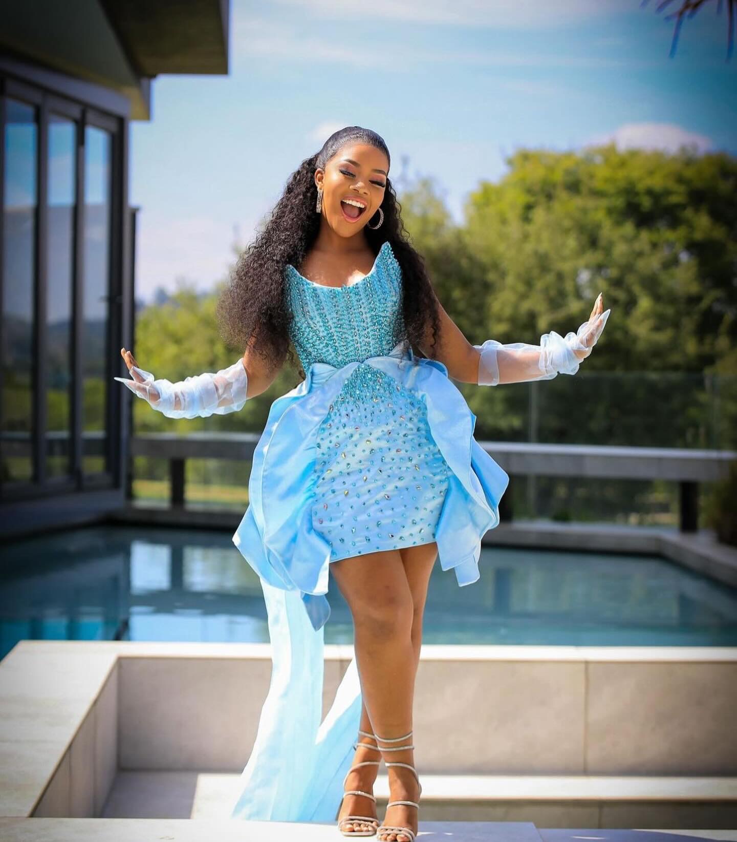 2024 Sky Blue Homecoming Dresses Prom Evening Sheath Beaded Crystals Satin Short Mini Party Graduation Cocktail Birthday Holiday Club Gowns Dress ZJ11