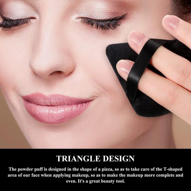 2/12Pcs Triangle Velvet Powder Puff Make Up Sponges for Face Eyes Con Shadow Seal Cosmetic Foundation Makeup Tool 240625