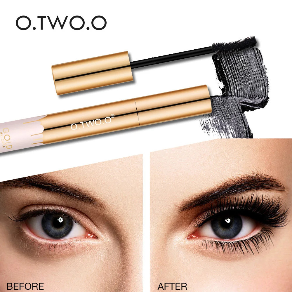3D Mascara Lengthening Black Lash Eyelash Extension Eye Lashes Brush Beauty Makeup Long-wearing Gold Color Mascara 240620