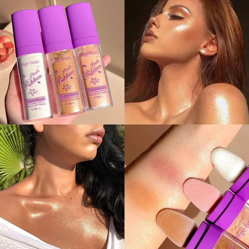 Polvo De Hadas Face Body Highlight 3 Colors Cosmetics Highlighter Powder Shimmer Contour Blush Powder Face Makeup Fairy Powder 240620