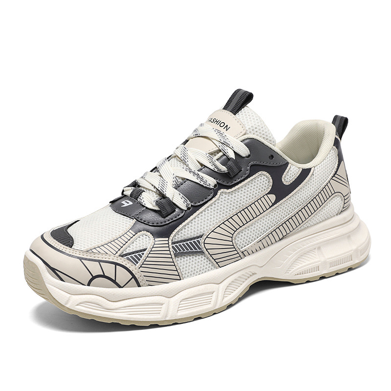 Men Sports Shoes Sneakers Running Shoes New Breathable Thick Sole Fashion Free shipping