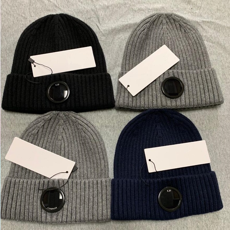 Ccp one lens men caps cotton knitted warm beanies outdoor casual Winter windproof hats lens removable black grey blue