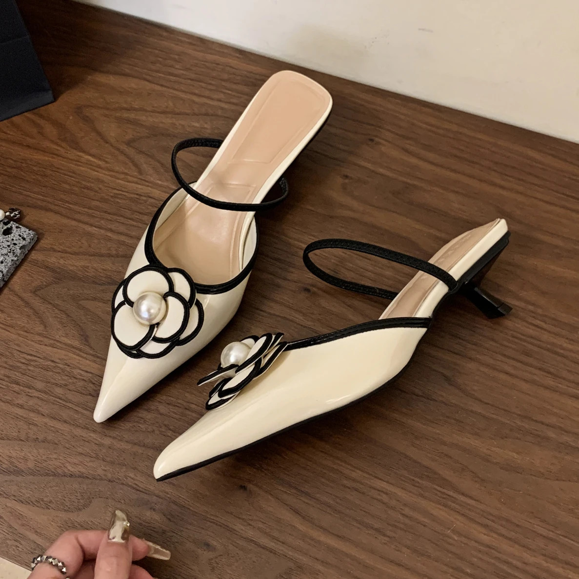 Pointed Toe High Heels Designer Sandals Female Summer Elegant Fashion Pumps Woman wer Mule Slippers Women 241030