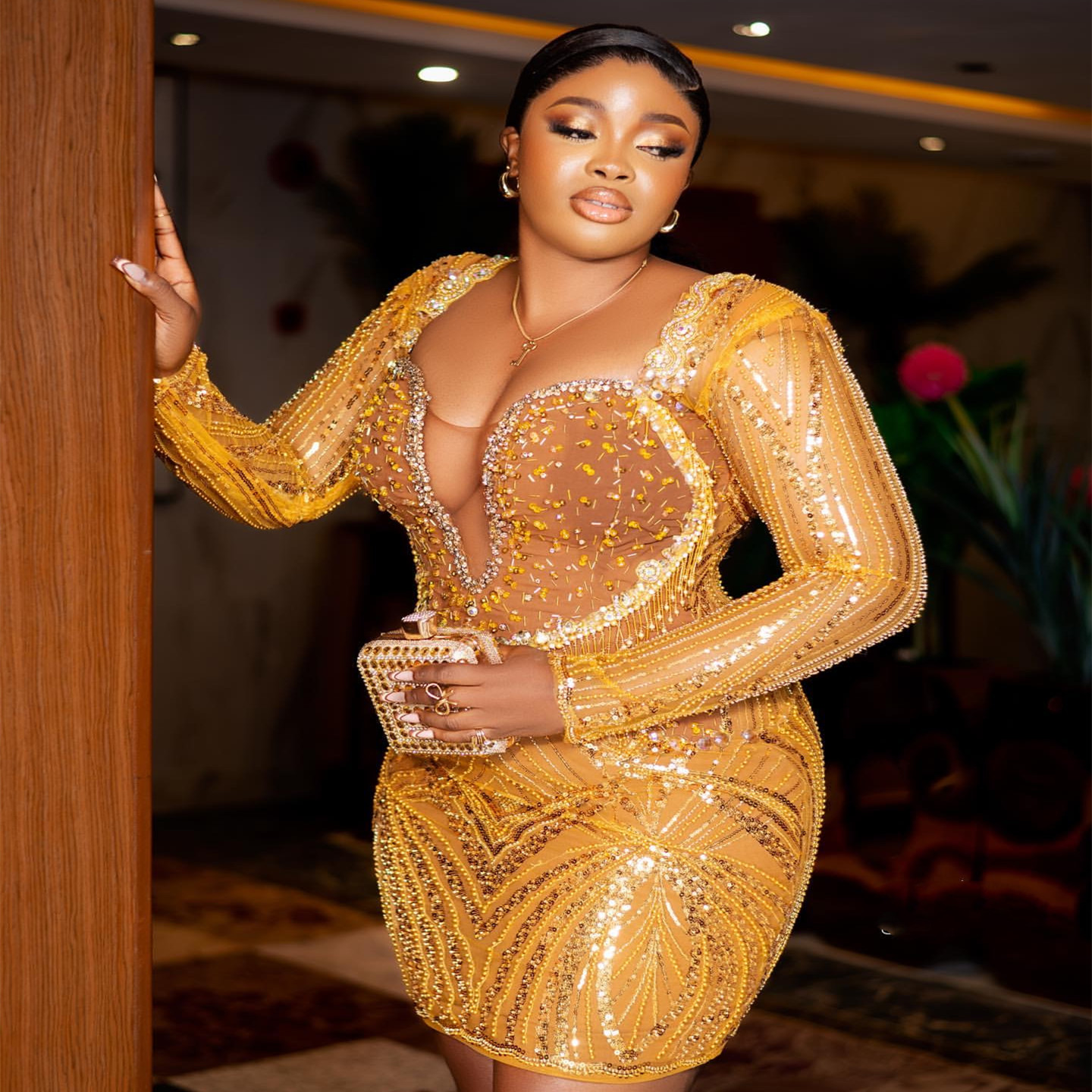 2024 Gold Homecoming Dresses Prom Evening Sequined Crystals Beaded Mini Short Party Graduation Cocktail Birthday Holiday Club Gowns Dress ZJ108