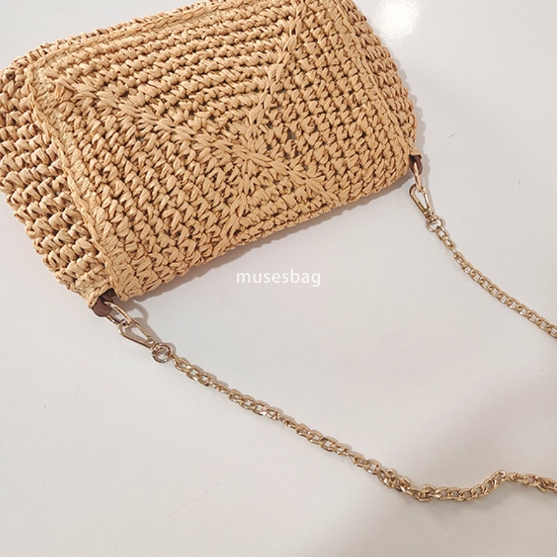 Fashionable Women High Quality Retro Practical Multi functional Bag ins Grass Weaving Fashion Crossbody Bag Autumn Easy to Wear Handheld Small Square 