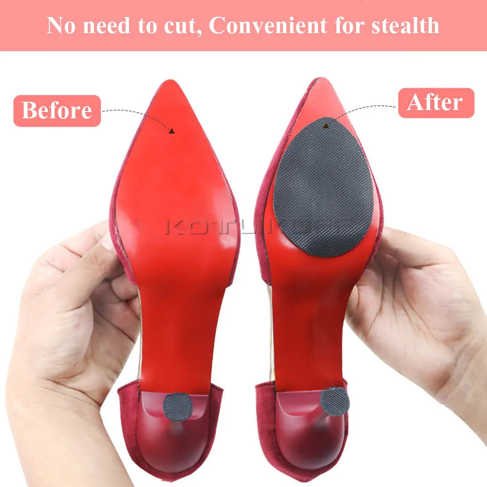 KOTLIKOFF Shoe Sole Sticker Anti Slip High Heel Adhesive Half Outsoles Sticker Forefoot Self Adhesive Grip Outsole Protector Pad 240620