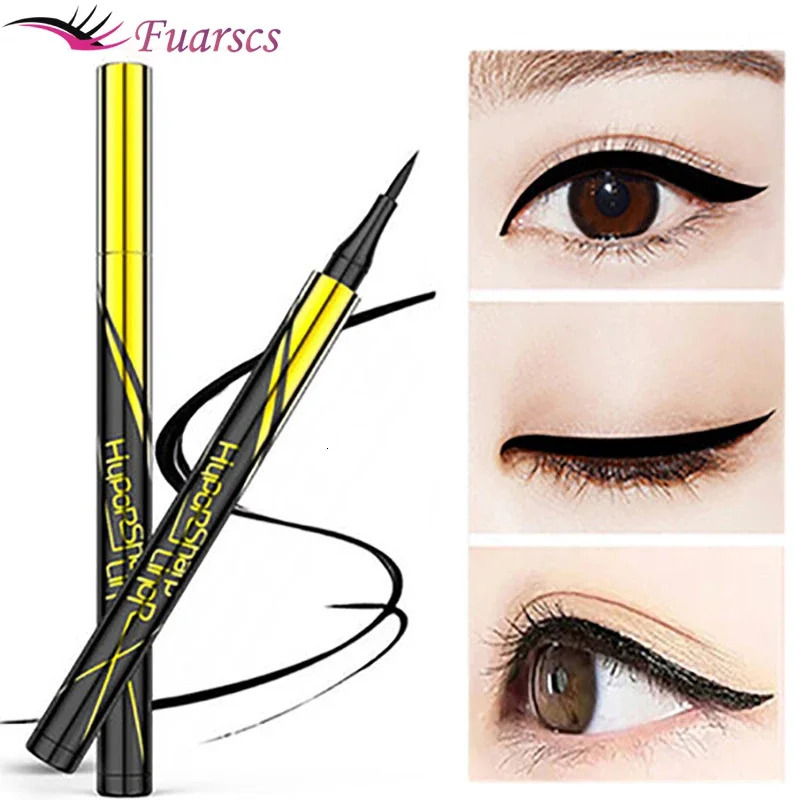 Black Liquid Eyeliner Waterproof Long Lasting Eye Liner Pencil Quick Drying Not Bloom Natural Eyeliner Liquid Pen Cosmetic Tools 240620