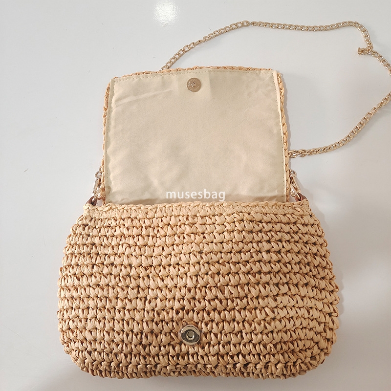 Fashionable Women High Quality Retro Practical Multi functional Bag ins Grass Weaving Fashion Crossbody Bag Autumn Easy to Wear Handheld Small Square 