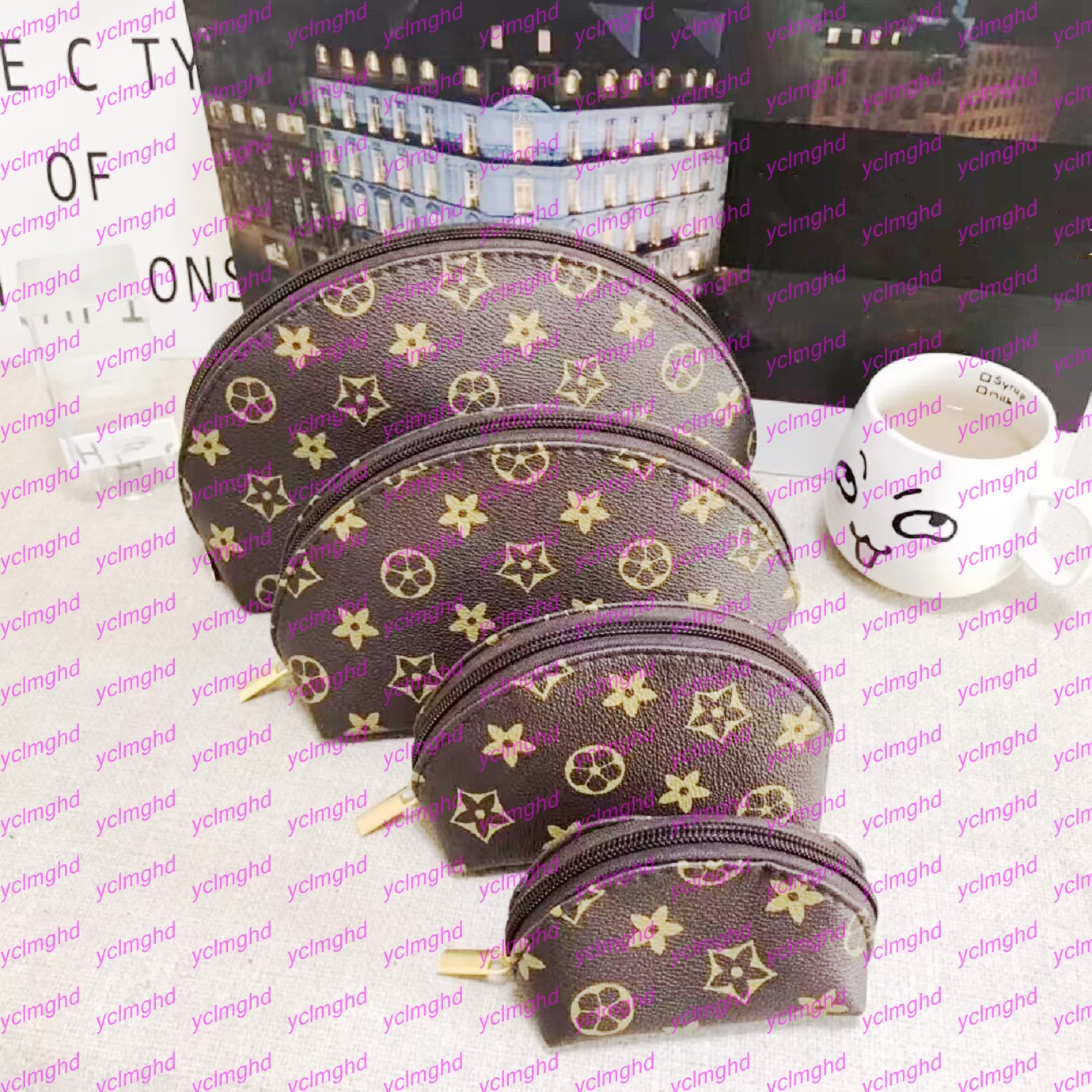 Fashion Women cosmetic bags organizer famous makeup bag travel pouch make up bag ladies cluch purses organizador toiletry bag 4pcs/set luxury bag