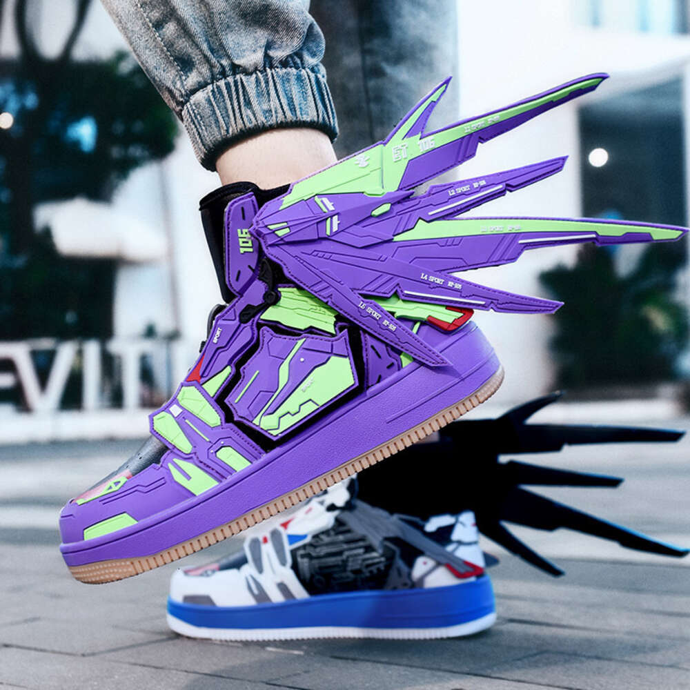 Ddmytiger Freedom Gundam Limited Edition High-top Canvas Shoes for Couples, Men's Basketball Shoes, Casual Sneakers, Fashionable Trendy Shoes