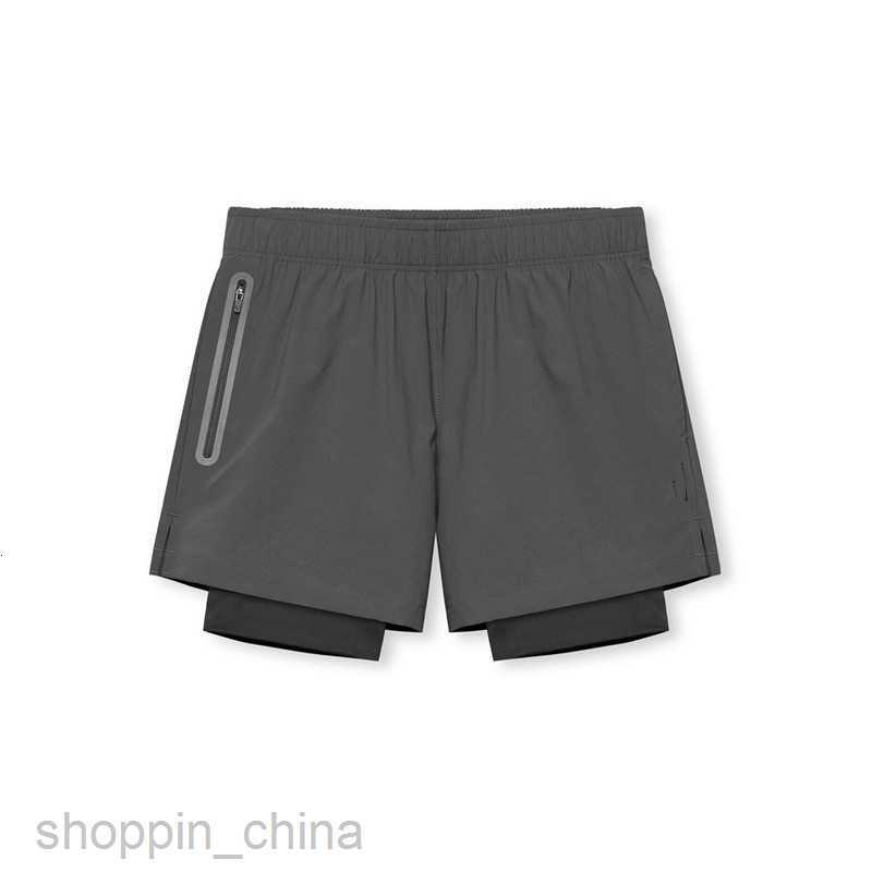 Men's Shorts Men's capris with four sides elastic double-layer running, fitness and sports pants, new summer casual slim fit shorts