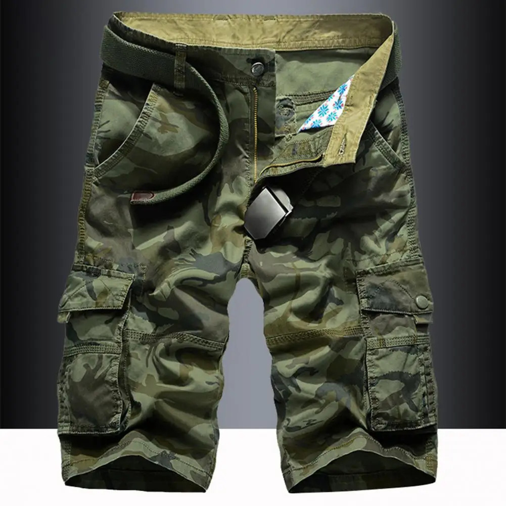 Mens Military Cargo Shorts Army Camouflage Tactical Men Cotton Loose Work Casual Short Pants 240620