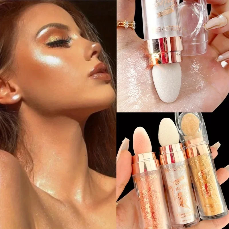 Fairy Powder Highlighter Stick - Shimmering Contour Blush for and Defining Your Features 240620