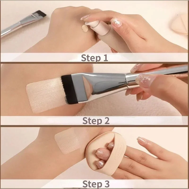 Ultra Thin Foundation Brush Lightweight and Thin Face Contour Brush Flat Contour Brush Blending Foundation Cream Makeup Brushes 240620