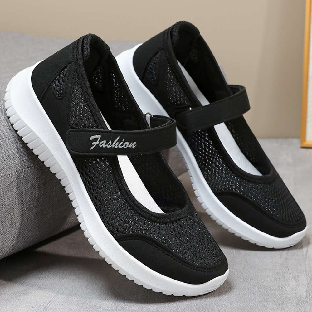 Ddmysports Women S Summer New Ollow Mesh Temu Breathable Casual Middle And Elderly Mom Shoes OUTDOOR