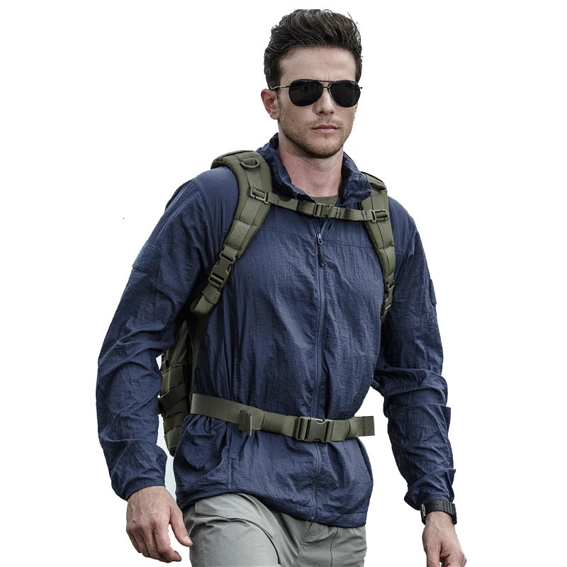 Lightweight Waterproof Tactical Jacket Men Summer Breathable Thin Hoody Raincoat Portable Windbreaker Army Skin Jackets 240620