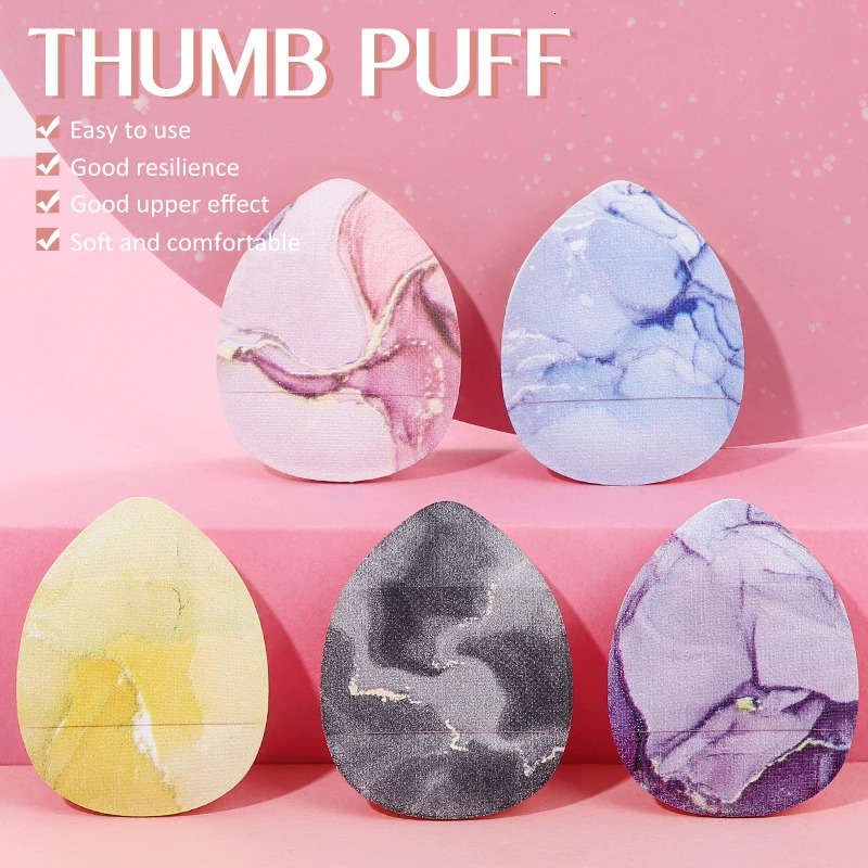 5/10/20 Pcs Mini Finger Sponge Puff For Makeup Foundation Powder Detail Face Concealer Cream Blend Cosmetic Sponges Accessories 240620
