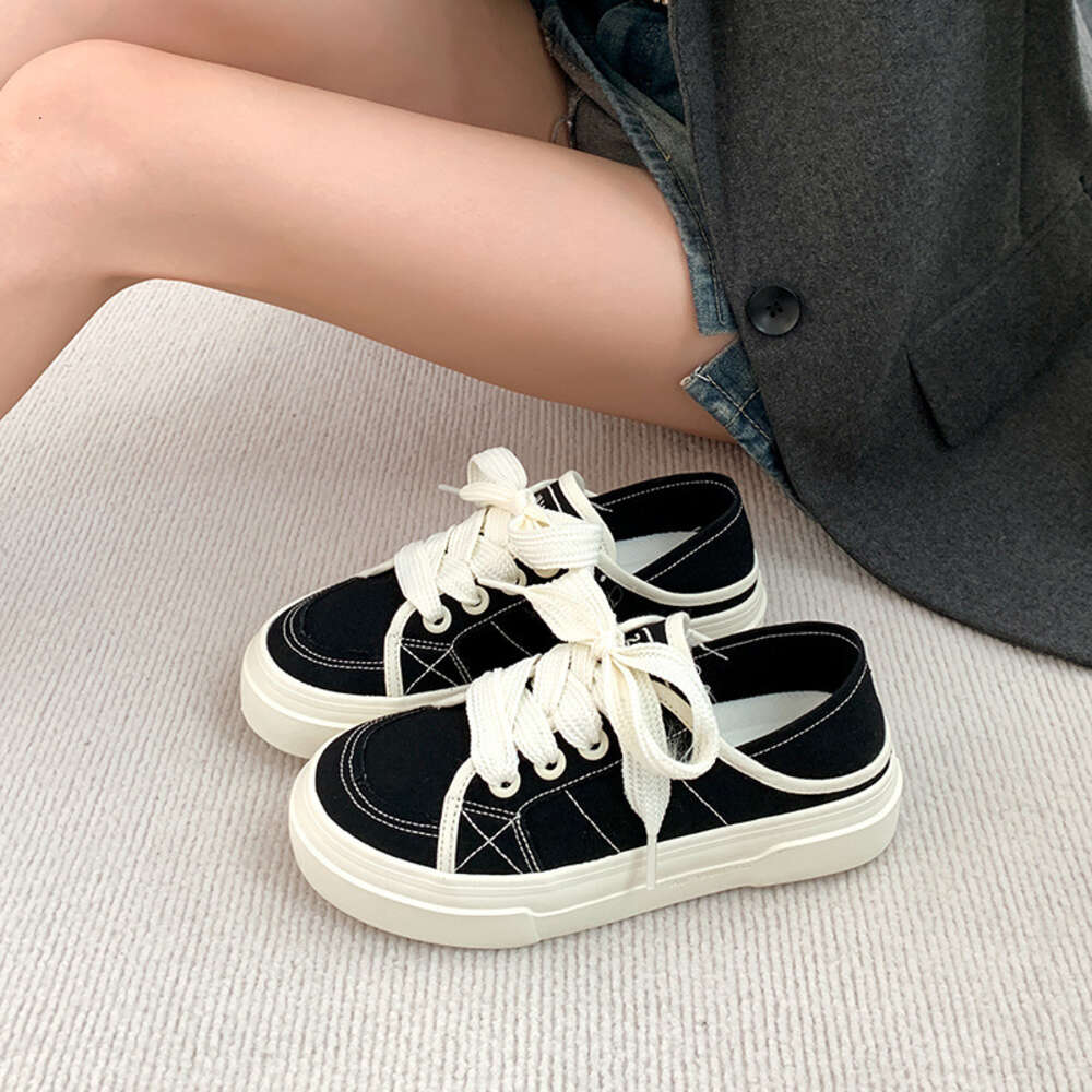 Canvas For Women 2024 New Student Korean Edition Instagram Versatile Thick Sole Board Spring And Autumn Casual Shoes Tp331
