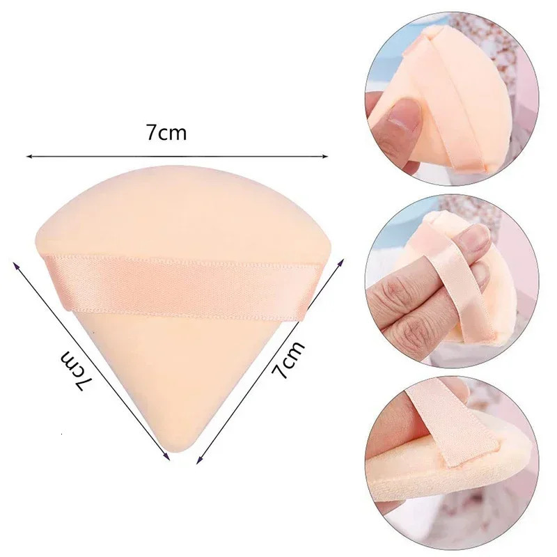 2Pcs Triangle Powder Puff Face Makeup Sponge Soft Velvet Cosmetic Puff Blender Beauty Foundation Sponge Make Up Accessories 240620