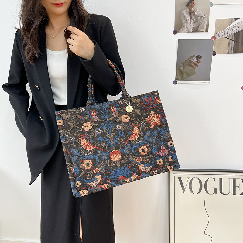 Capacity Large Bag For Women Designer Handbags 2022 Fashion Embroidery Female Shopper Canvas Tote Shoulder Bags H6.21#35.28 ddmySept ddmySept s