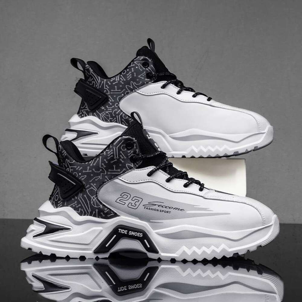 Ddmyoutdoor New Casual Little Men S Trendy Instagram Couple Sports White Breathable Dad Elevated Shoes