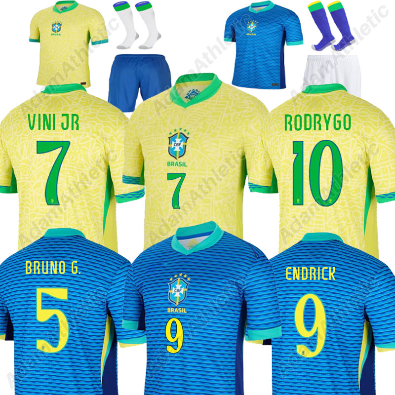 Brasil soccer jerseys 2024 Copa America ENDRICK VINI JR RODRYGO brasil football shirts kids kit NEYMAR JR BRUNO G. RAPHINHA L.PAQUETA the Canary jersey 24 25