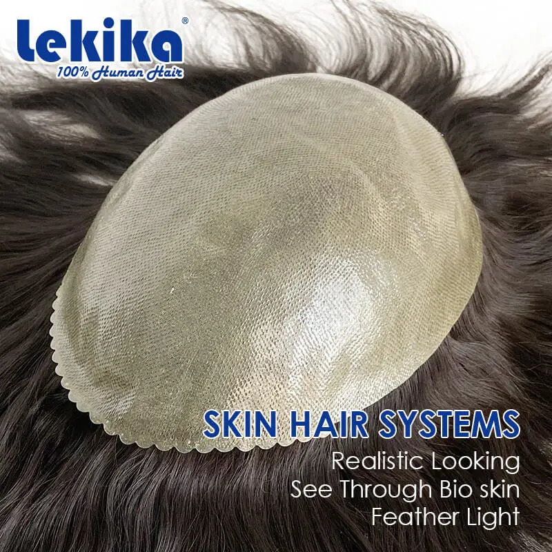 Clearance Sale Knotted Microskin Male Hair Prosthesis 6 Human Hair Man Wig Durable Toupee Hair Men Wig Hair System For Men 240621