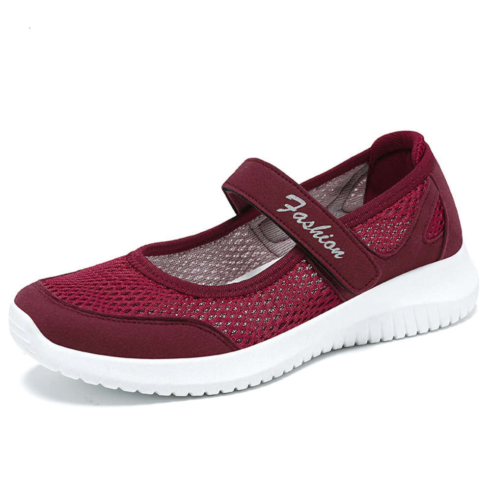 Ddmysports Women S Summer New Ollow Mesh Temu Breathable Casual Middle And Elderly Mom Shoes OUTDOOR
