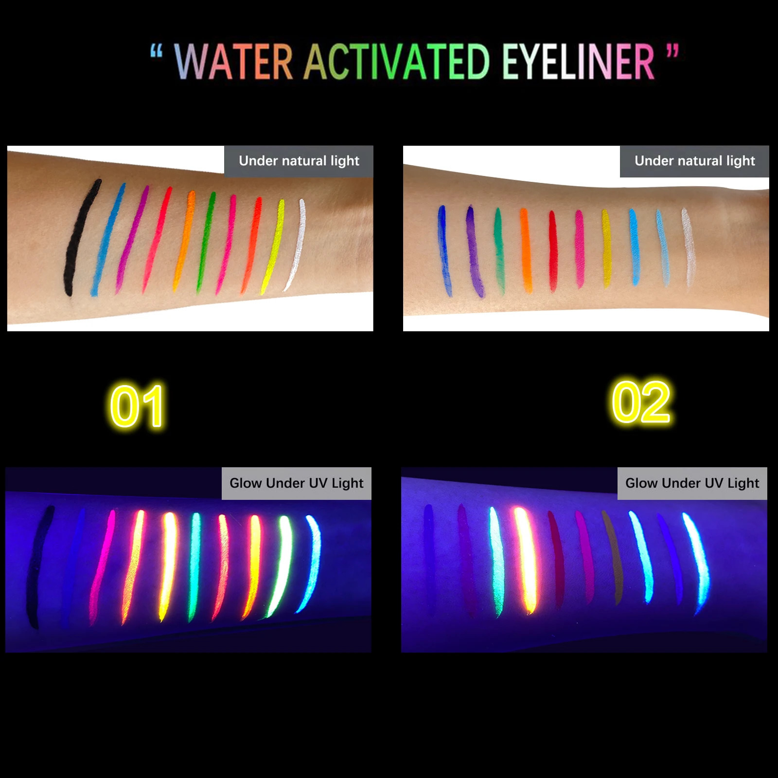 10 Colors Glow Fluorescent Neon Oil Face Body Art Paint UV Glow Oil Painting Halloween Party Fancy Dress Beauty Makeup Cosmetics 240625