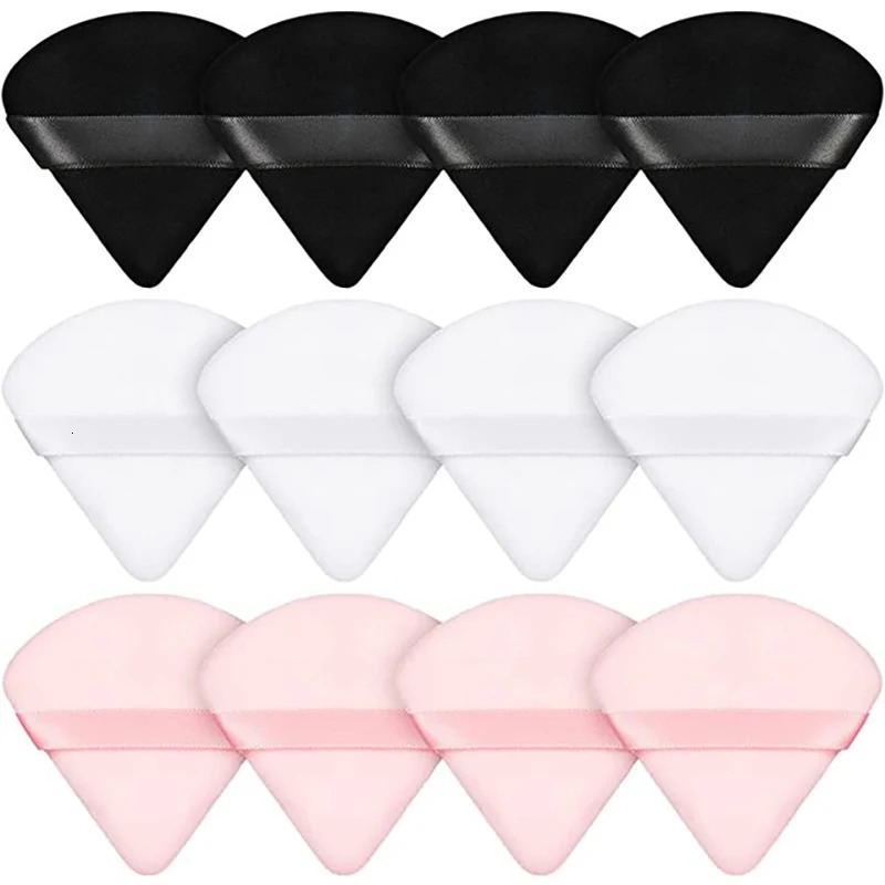 2/12Pcs Triangle Velvet Powder Puff Make Up Sponges for Face Eyes Con Shadow Seal Cosmetic Foundation Makeup Tool 240625