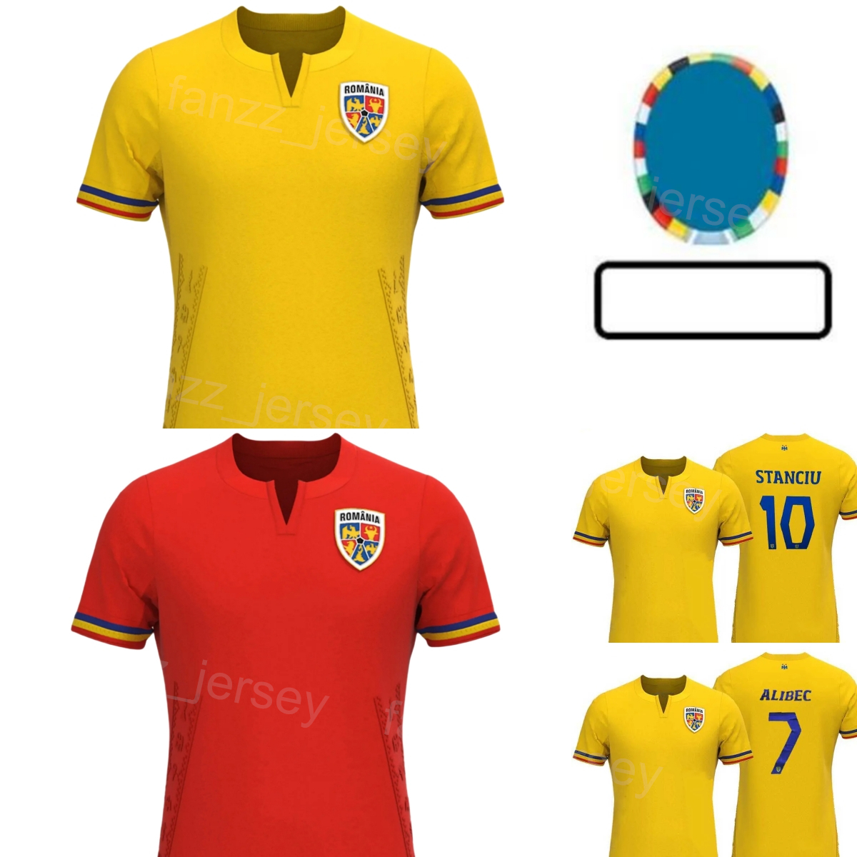 2024-25 National Team Romania 21 STANCIU Soccer Jerseys Euro Cup 19 DRAGUS 18 MARIN 20 MAN 9 PUSCAS 2 RATIU 1 NITA 17 COMAN 10 HAGI 24 RACOVITAN Football Shirt Kits Mens