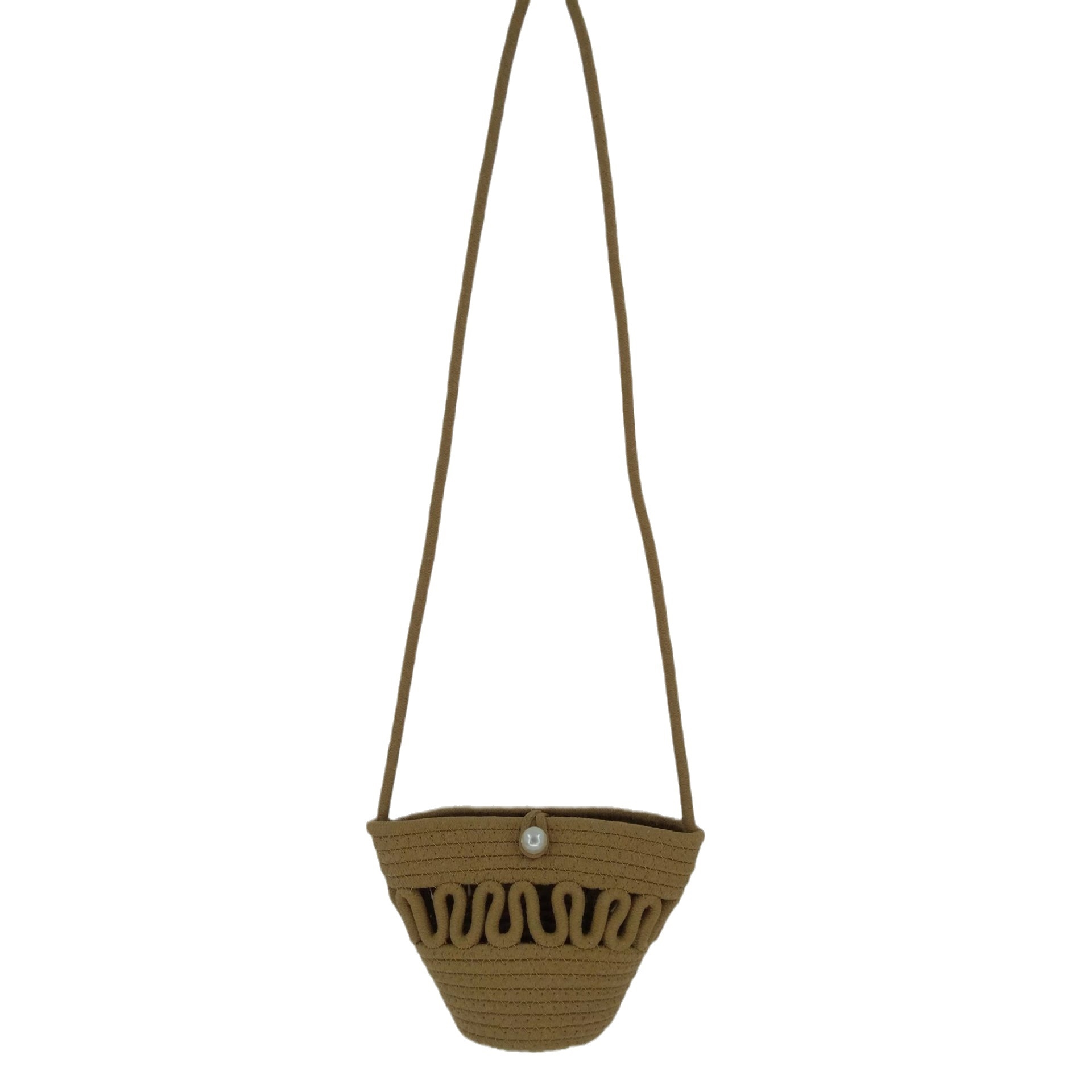 Designer Women's High Quality Classic Retro Casual Lightweight Bucket Beach Bag Lazy Fairy Pearl Buckle Bag Cute Summer Diagonal Straddle Bag