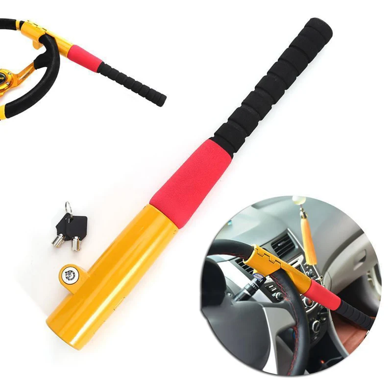 Baseball Bat Style Car Steering Wheel Locks Anti-Theft And Defense Lock Universal Tools with Keys