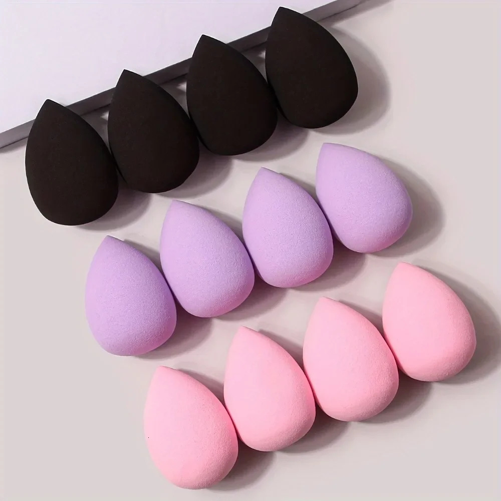 12Pcs Multicolor Makeup Sponge Blender Beauty Egg Cosmetic Puff Soft Foundation Sponges Powder Puffs Women Make Up Accessories 240620
