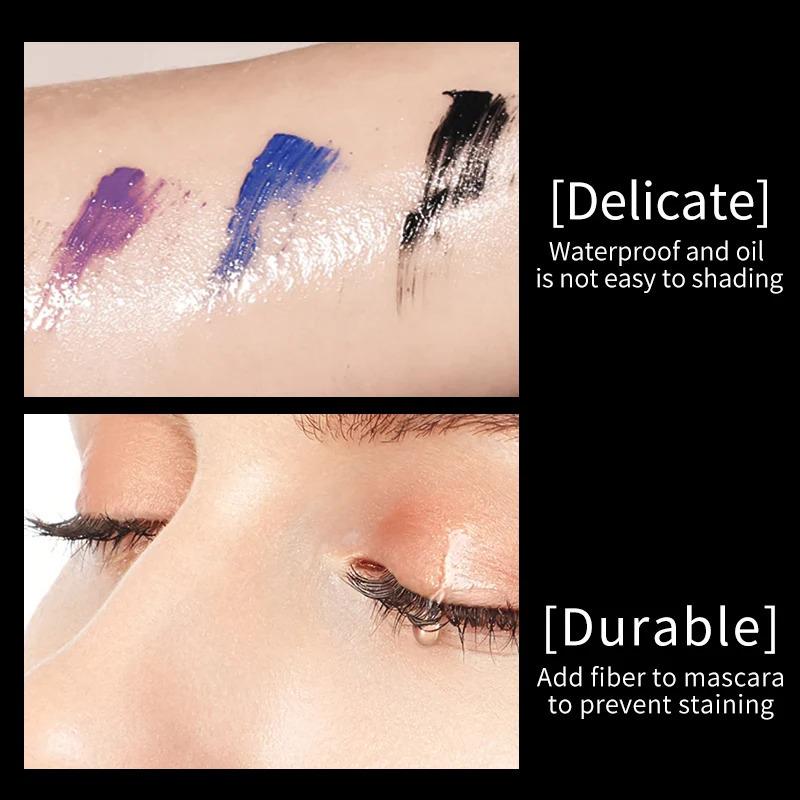 Fashion White Mascara Makeup 4D Silky Natural Long Lash Mascara Waterproof Mascara Extension Thick Lasting Curling Mascara Rimel 240709