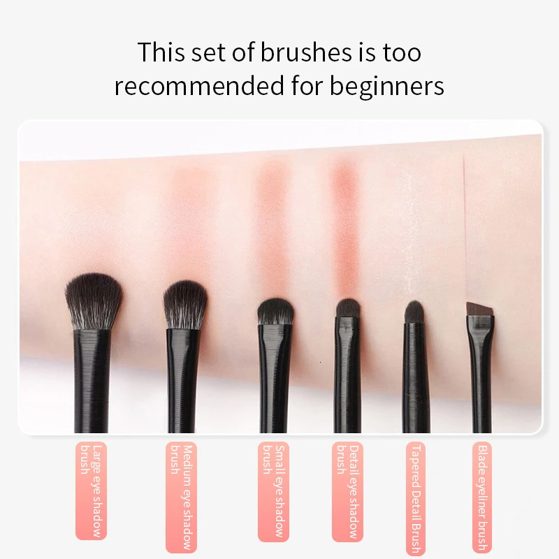 Natural Eye Makeup Brushes Set Eyeshadow Brush Eyebrow Contour Eyeliner Brush Women Eyes Cosmetic Blending Detail Make Up Tools 240620bj