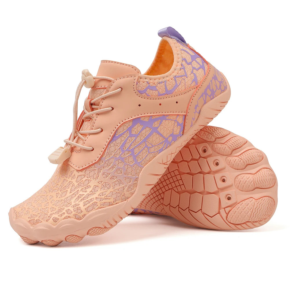 Breathable Aqua Men Athletic Women Barefoot Size 36-46 Wide Toe Water Shoes with Drainage Swim Shoe