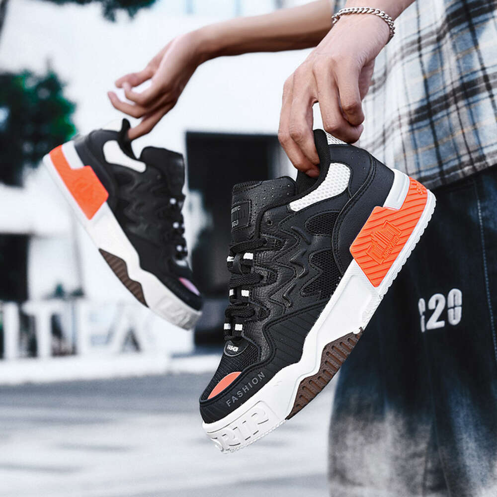 Ddmyoutdoor New Board Fashion Week White Color Block Men S Versatile Casual Sports Autumn Trendy Shoes