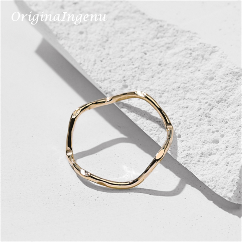 14K Gold Filled Wave Ring Handmade Band Ring Minimalism Jewelry Ring Dainty Boho waterproof Ring Tarnish Resistant Jewelry