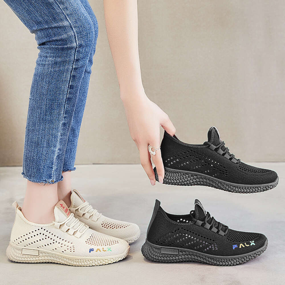 Ddmyoutdoor Spring New Flying Fabric Tiktok Women S Breathable Casual Sports Shoes Women