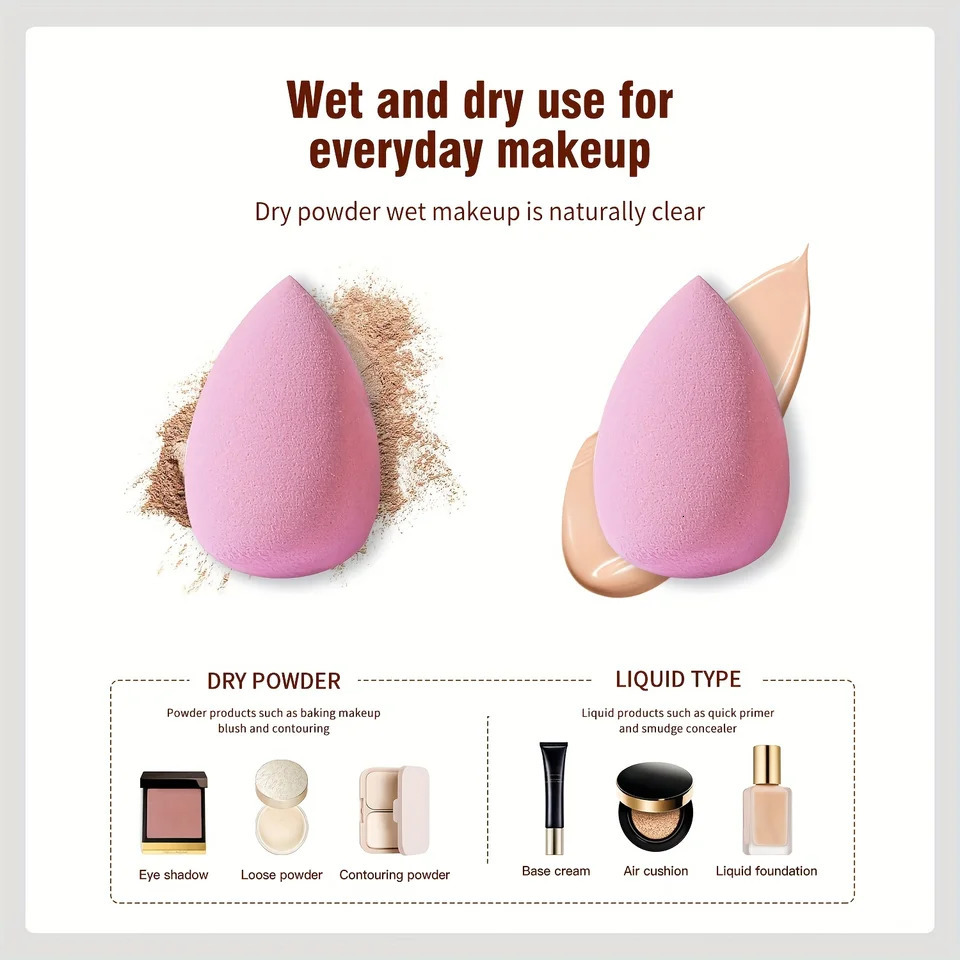 10 Pieces Makeup Sponge Blenders Blending Sponge Foundation Applicator Cosmetic Sponges makeup tools wholesale 240620