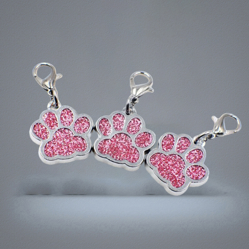 Cartoon Dog Paw Silver Color Fashion keychain for car keys Pendant For Women Man Jewelry