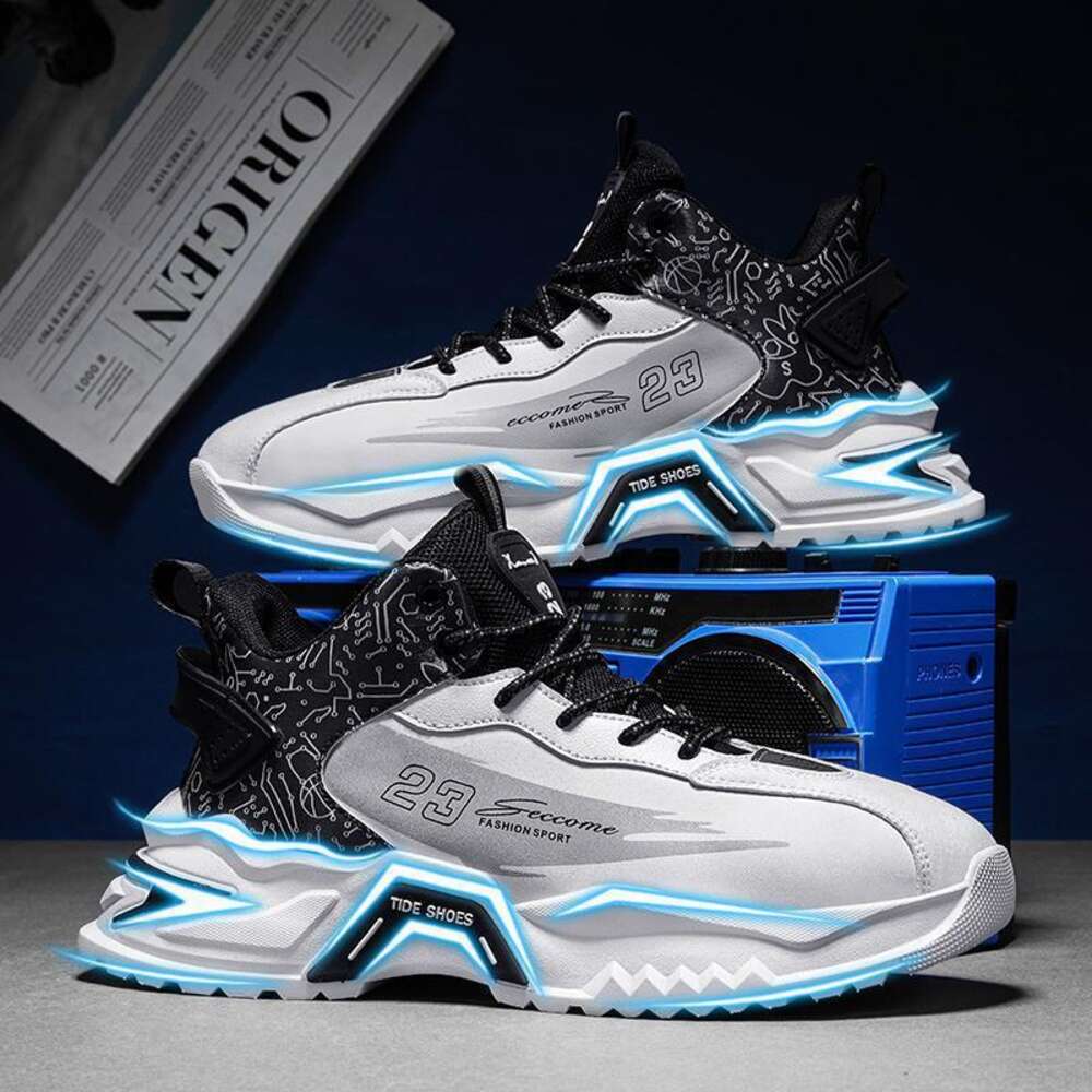 Ddmyoutdoor New Casual Little Men S Trendy Instagram Couple Sports White Breathable Dad Elevated Shoes