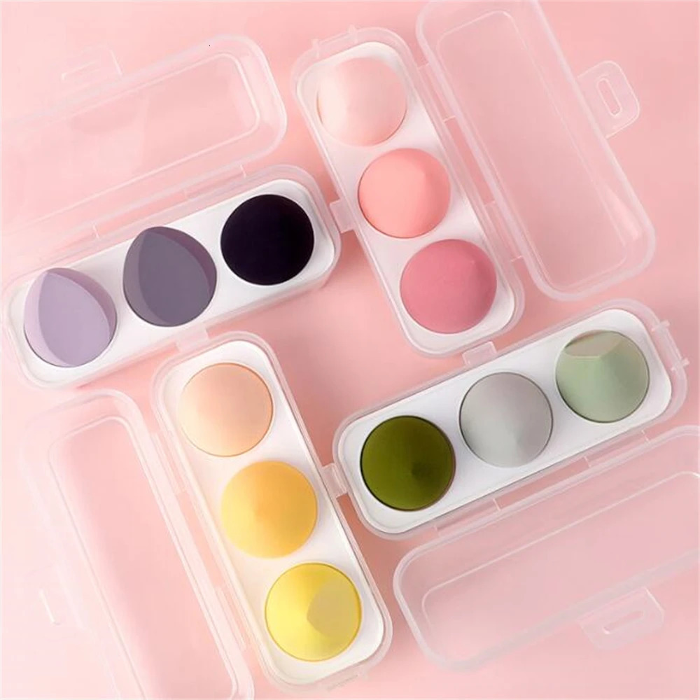 3/4pcs Makeup Sponge Blender Beauty Egg Cosmetic Puff Foundation Sponges Powder Puffs Women Make Up Accessories Beauty Tools 240625