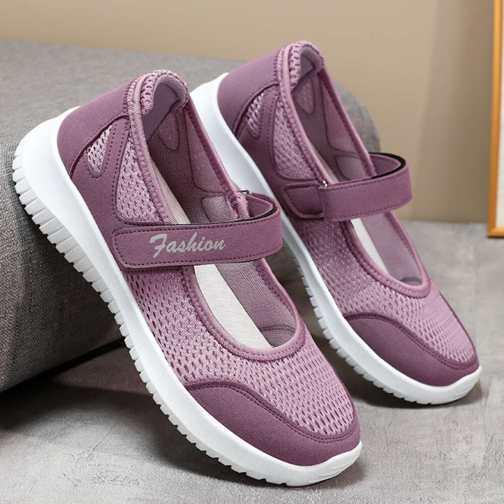 Ddmysports Women S Summer New Ollow Mesh Temu Breathable Casual Middle And Elderly Mom Shoes OUTDOOR