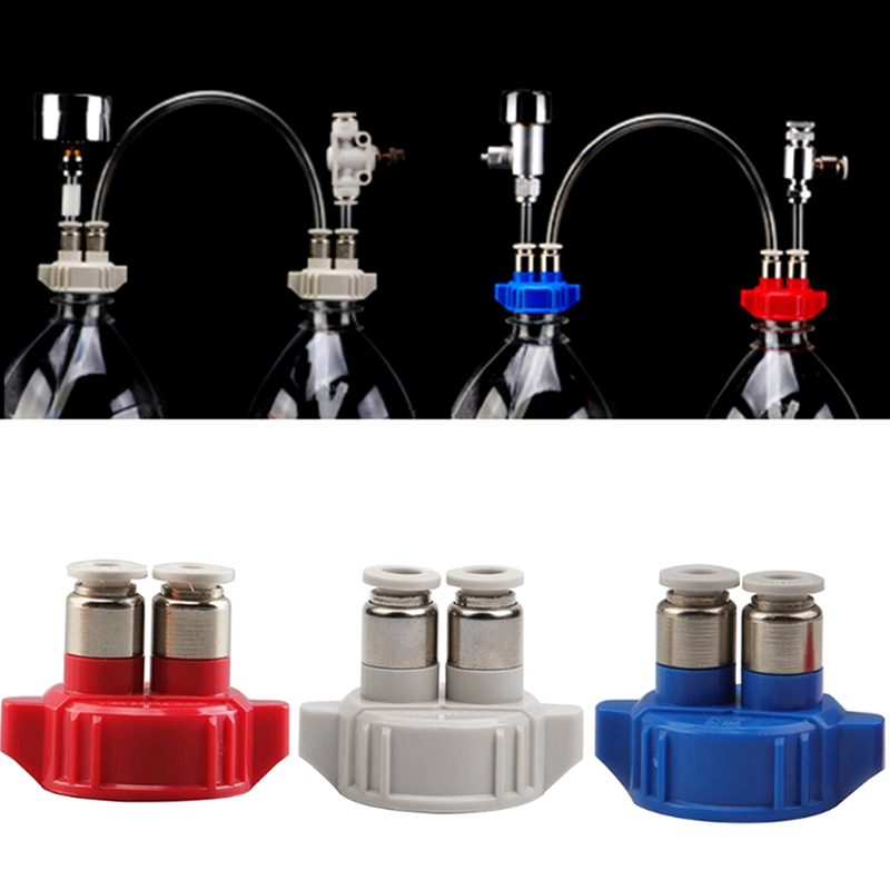 Co2 Reactor Air Diffuser Generator Double Connector Tube Valves Guage Bottle Cap Diy Aquarium Plants Fish Tank Accessories